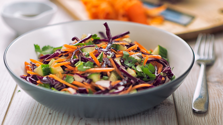 colorful coleslaw in a bowl