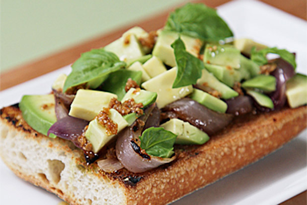 1. Avocado and Grilled Onion Tartines