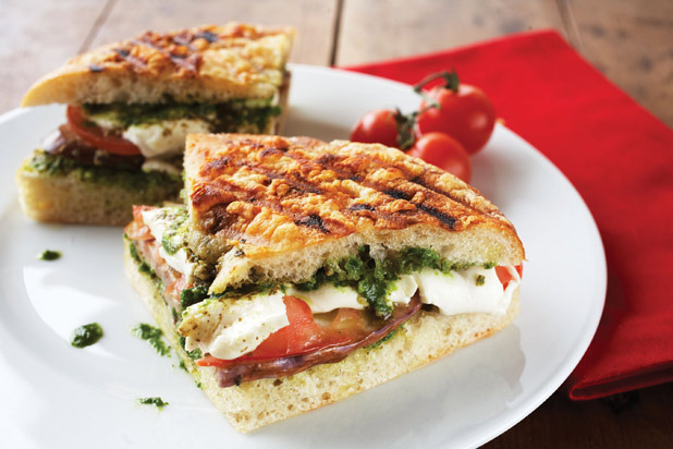 6. Grilled Eggplant and Mozzarella Panini