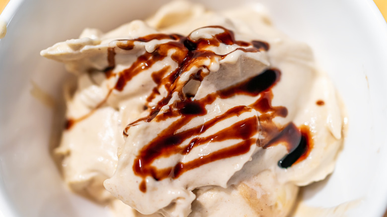 Ice cream with soy sauce