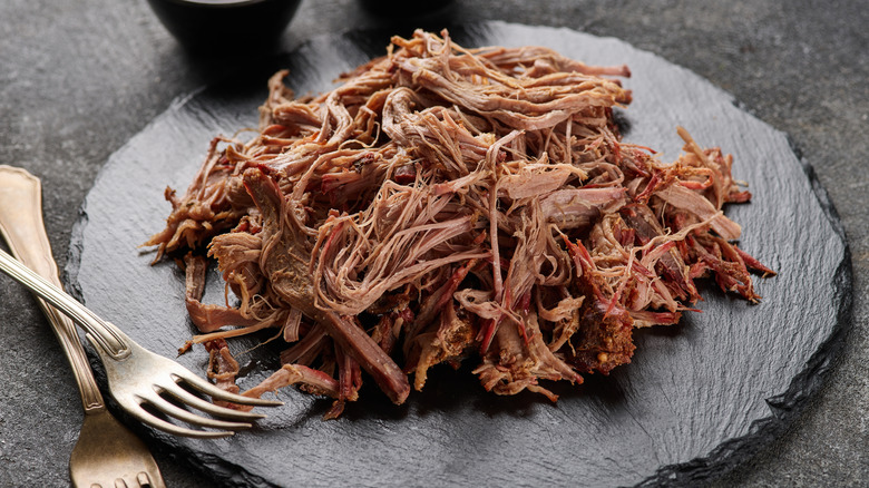 Plate of BBQ pulled pork