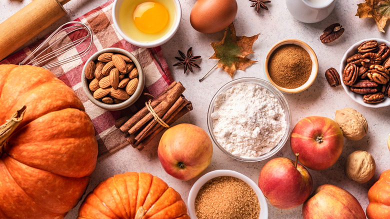 Fall baking ingredients