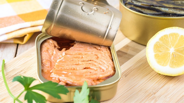 Can of oil-packed tuna 