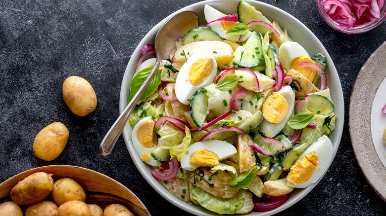 potato salad with eggs