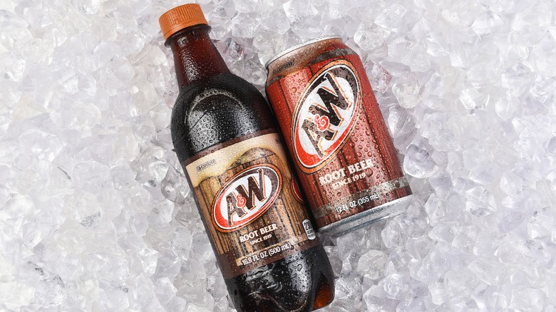 Root beer on ice