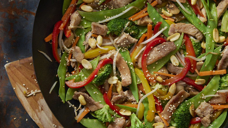 Chicken stir fry with veggies