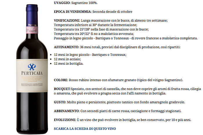 Perticaia Montefalco Sagrantino 2008 $40-$45