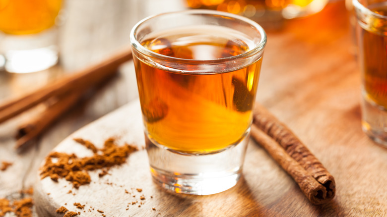 Cinnamon whisky shot