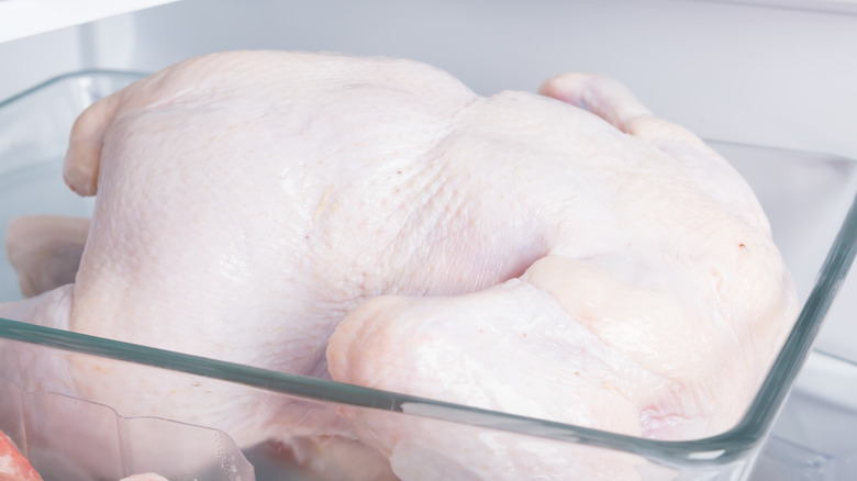 Whole chicken air drying 