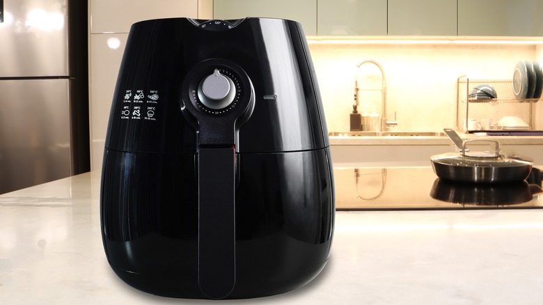 Air fryer on kitchen countertop