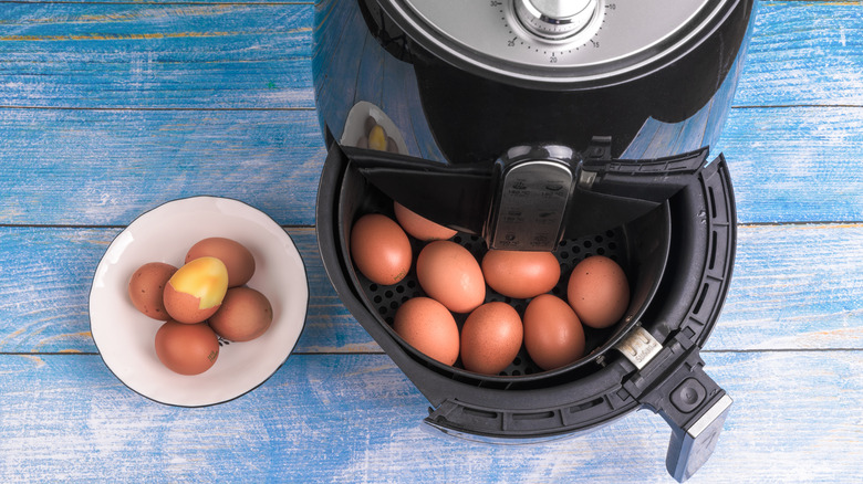 Eggs in an air fryer