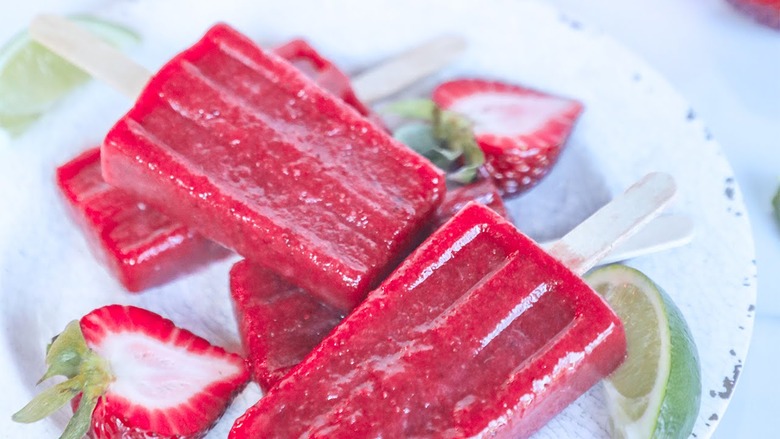 Strawberry Margarita Pops