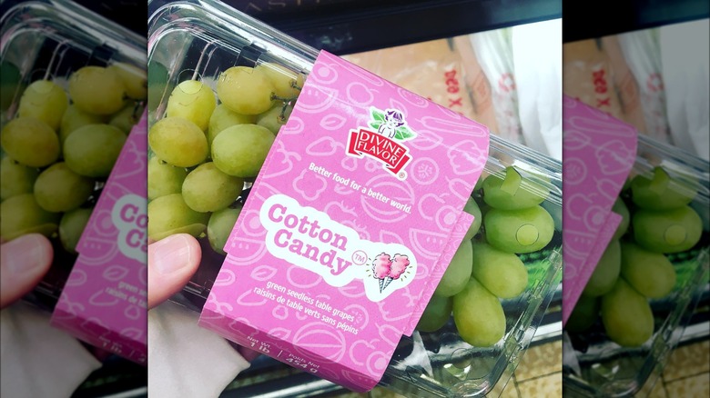 Clamshell of Cotton Candy grapes