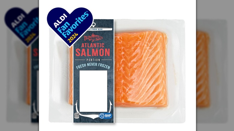 Package of Fresh Atlantic Salmon Portions from Aldi