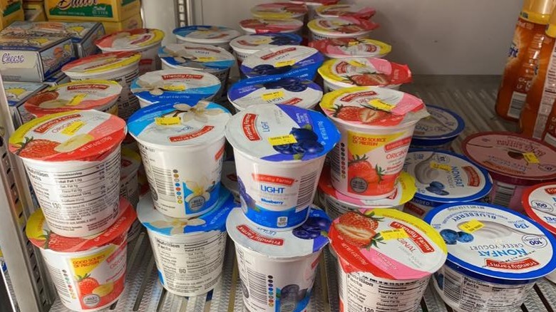 friendly farms yogurt in fridge