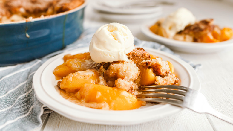 peach dessert ice cream