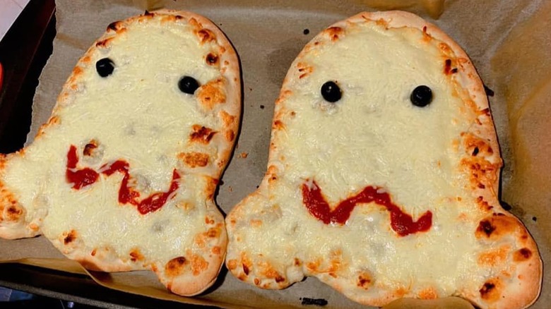 Aldi ghost-shaped pizzas