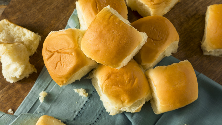 Hawaiian buns on place mat