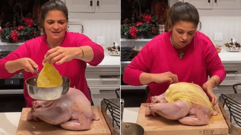 Alex Guarnaschelli's cheesecloth turkey prep trick 