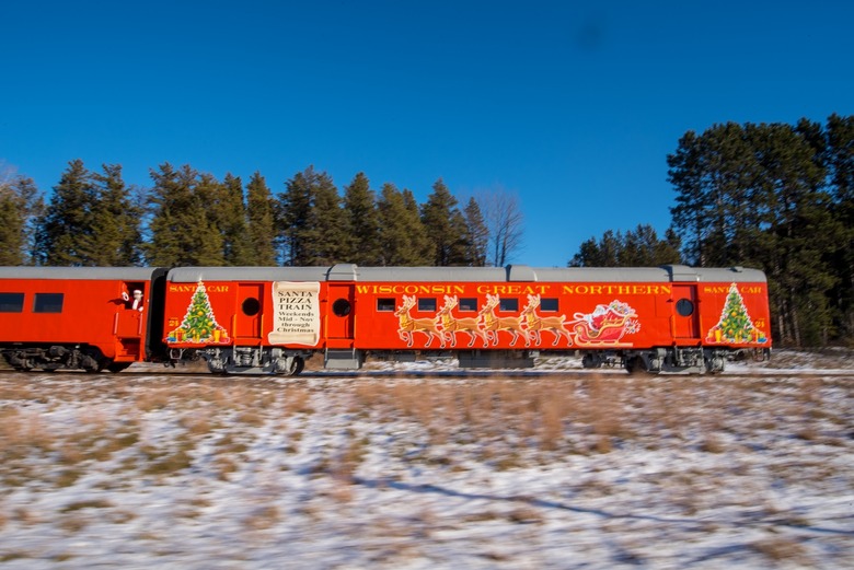 Santa Pizza Train at Wisconsin Great Northern Railroad (Trego, Wisconsin)