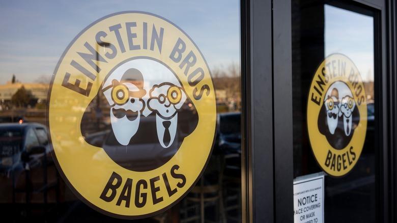Einstein Bros. Bagels shop door