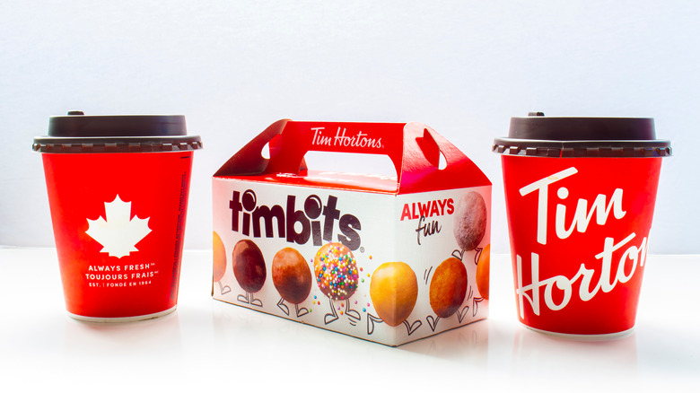 Tim Hortons coffee and Timbits