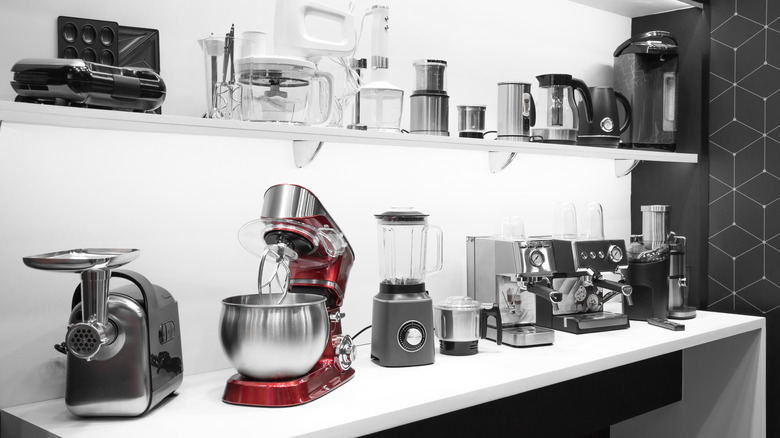 small appliances on counter