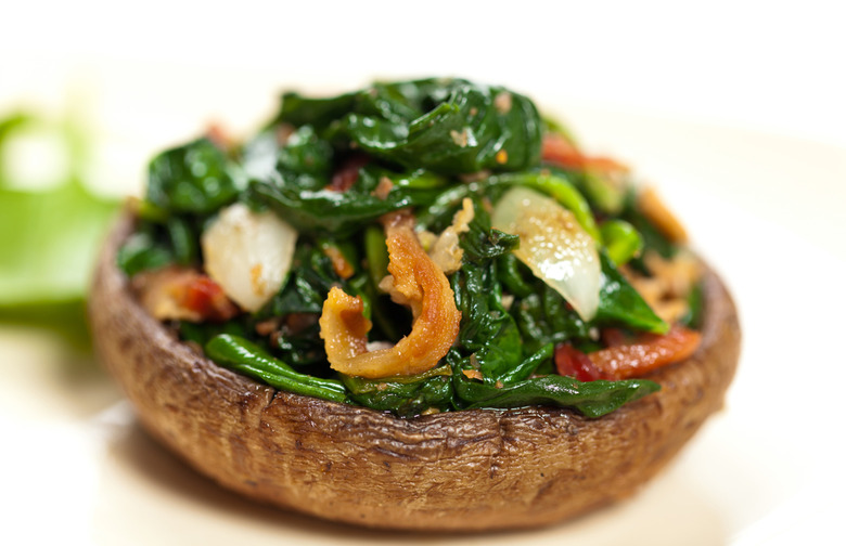 Creamed Spinach-Stuffed Portobello Mushrooms