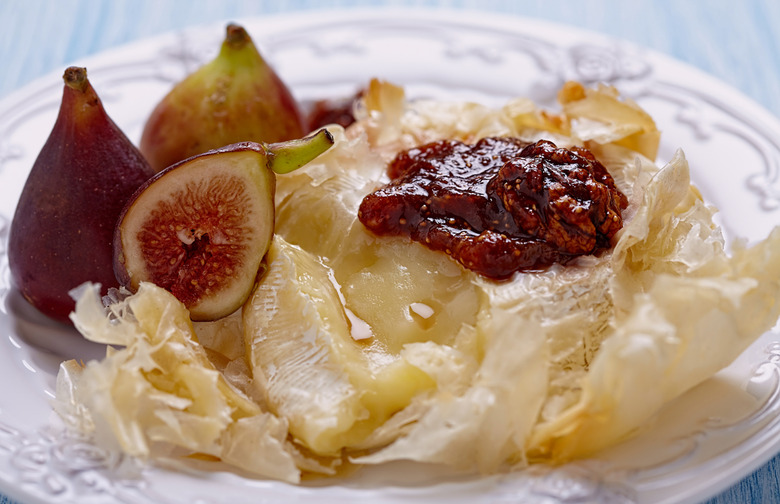 Baked Brie Stuffed with Fig Jam