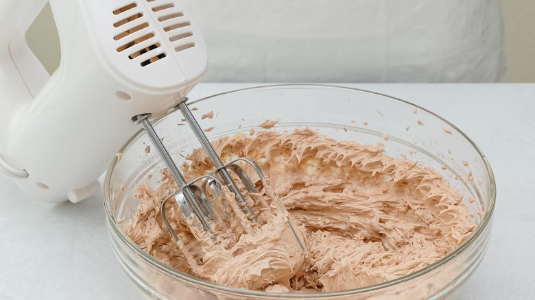 bowl filled with cheesecake batter