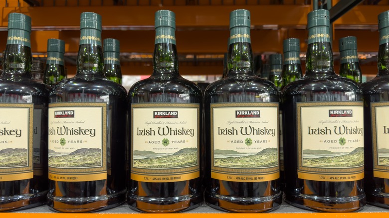 bottles of Kirkland Irish whiskey