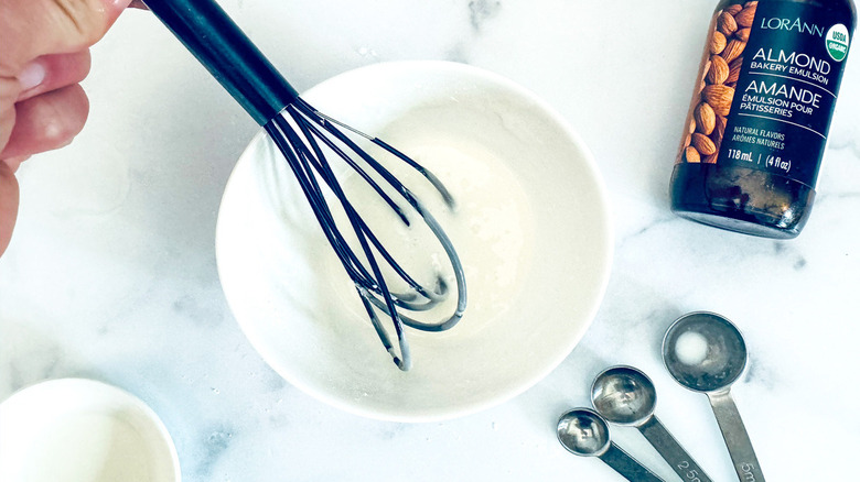 glaze whisked in small bowl