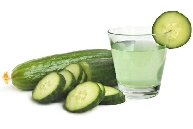 Water with Cucumber and Zucchini