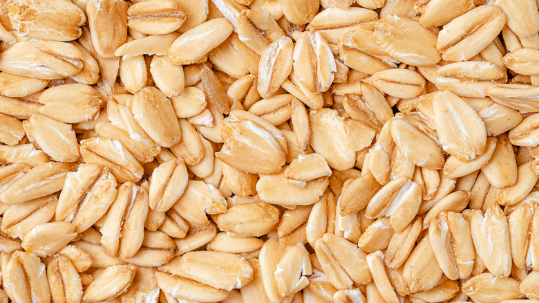 Close-up of rolled oats