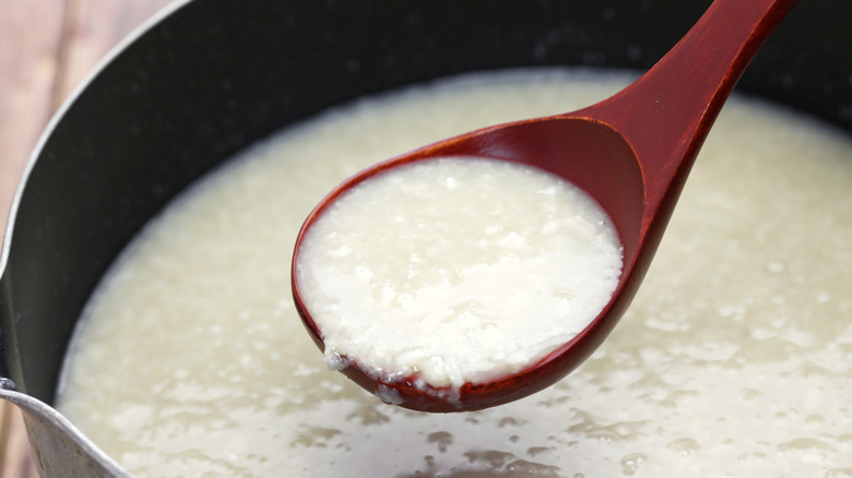 Amazake in a pot 