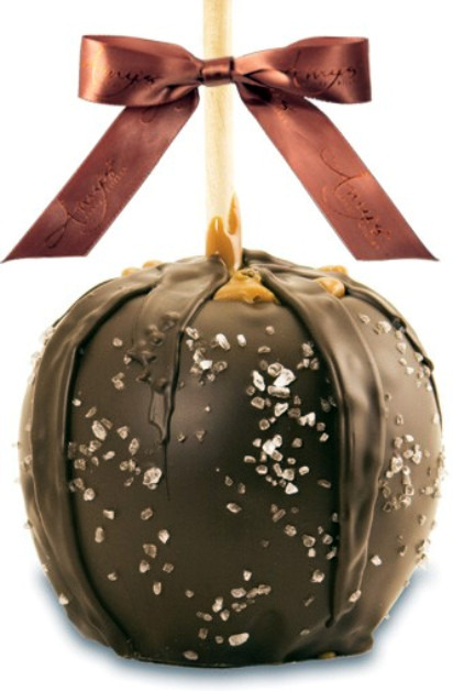 Dunked Caramel Apple with Dark Belgian Chocolate & Sea Salt