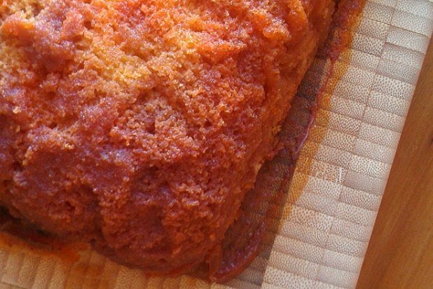 Candy Corn Upside-Down Cake