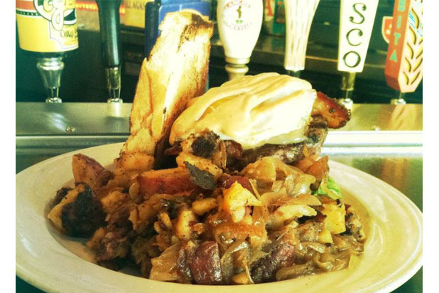 Bukowski Tavern's Hangover Helper Burger — Boston