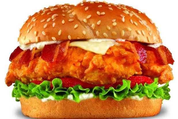 #8 Hardee's/ Carl's Jr.: Bacon Swiss Hand Breaded Chicken Tender Sandwich