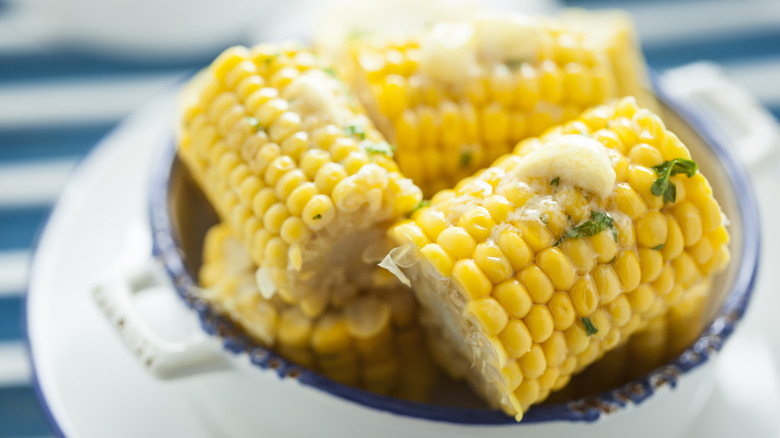 Corn on the cob with butter