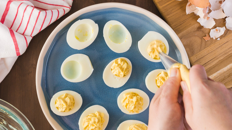 An Egg Carton Makes An Ideal Tray For Deviled Eggs In A Pinch