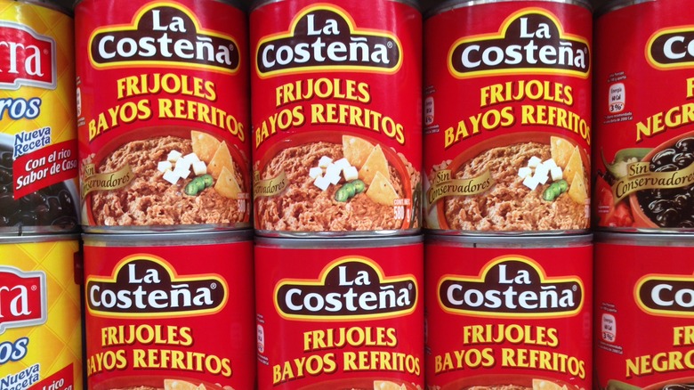 Canned refried beans