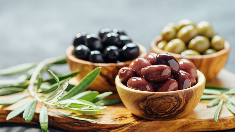 Bowls of olives