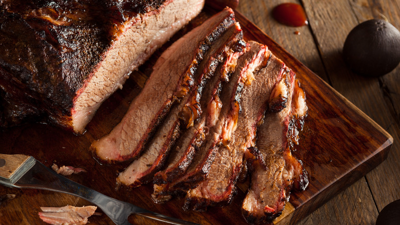 sliced beef brisket