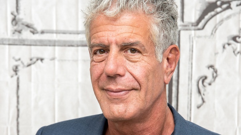 Anthony Bourdain looking at camera