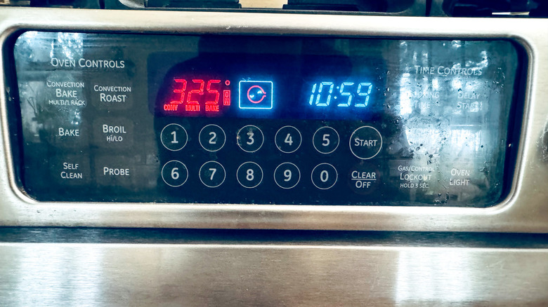 oven temperature display setting