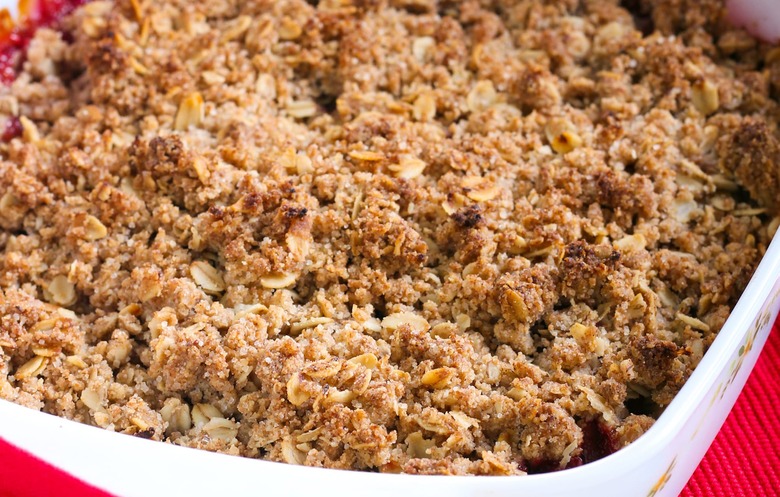 Quick Apple Plum Crisp