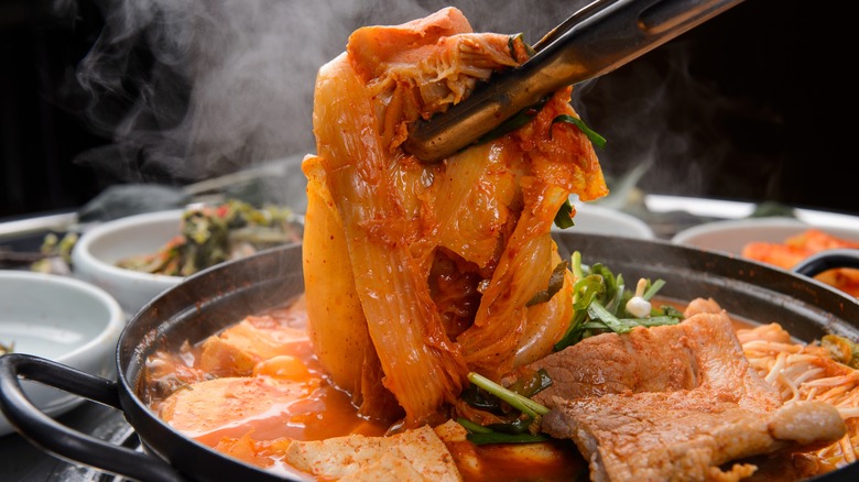 Kimchi stew with pork 