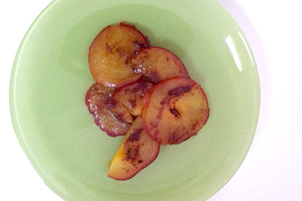 Broiled Pluots with Brown Sugar