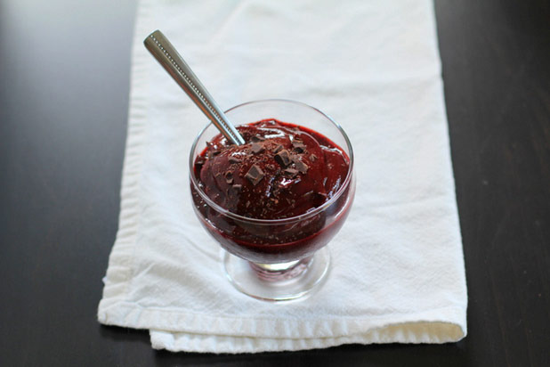 Two-Minute Dark Chocolate Cherry Sorbet